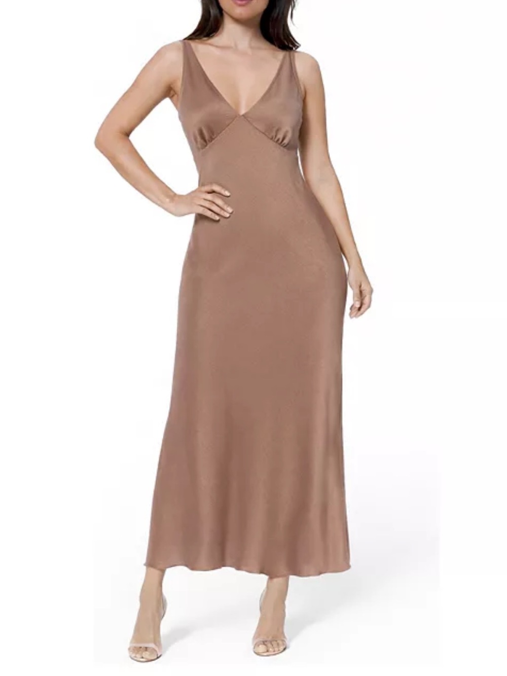 Women’s Bebe Cocktail Maxi Dress Large/Brown